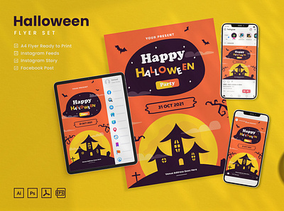 Halloween - Flyer Set modern