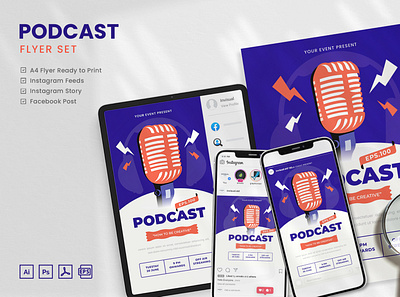 Podcast - Flyer Set modern