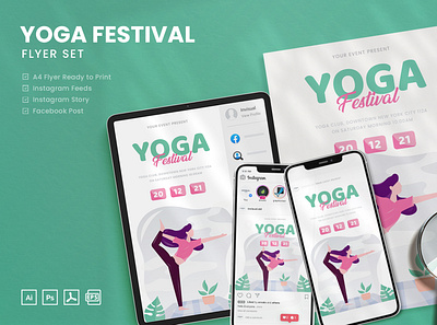 Yoga Festival - Flyer Set modern