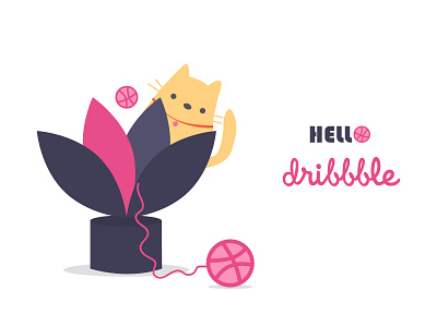 Hello Dribbble! design hello dribbble illustration vector