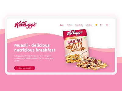 Kellogg's Muesli - Promo/Landing Page brand landing page muesli promo ui web design website