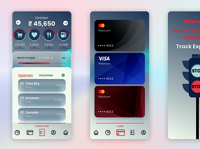 Budgeting Screen app bank app brand identity branding budget app budget limit card cards ui design figma illustration latest design minimal motion design portfolio typography ui ux vector illustration vintage