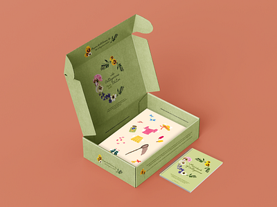 Cottagecore PaperDolls' Packaging branding design illustration mockup
