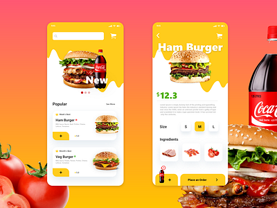 Ham Burger App by Akhil Kumar on Dribbble