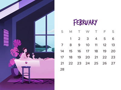 Calend_a_girl calendar design illus illustration vector