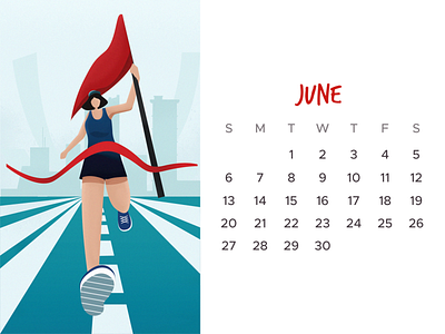 Calend_a_girl calendar illus illustration vector