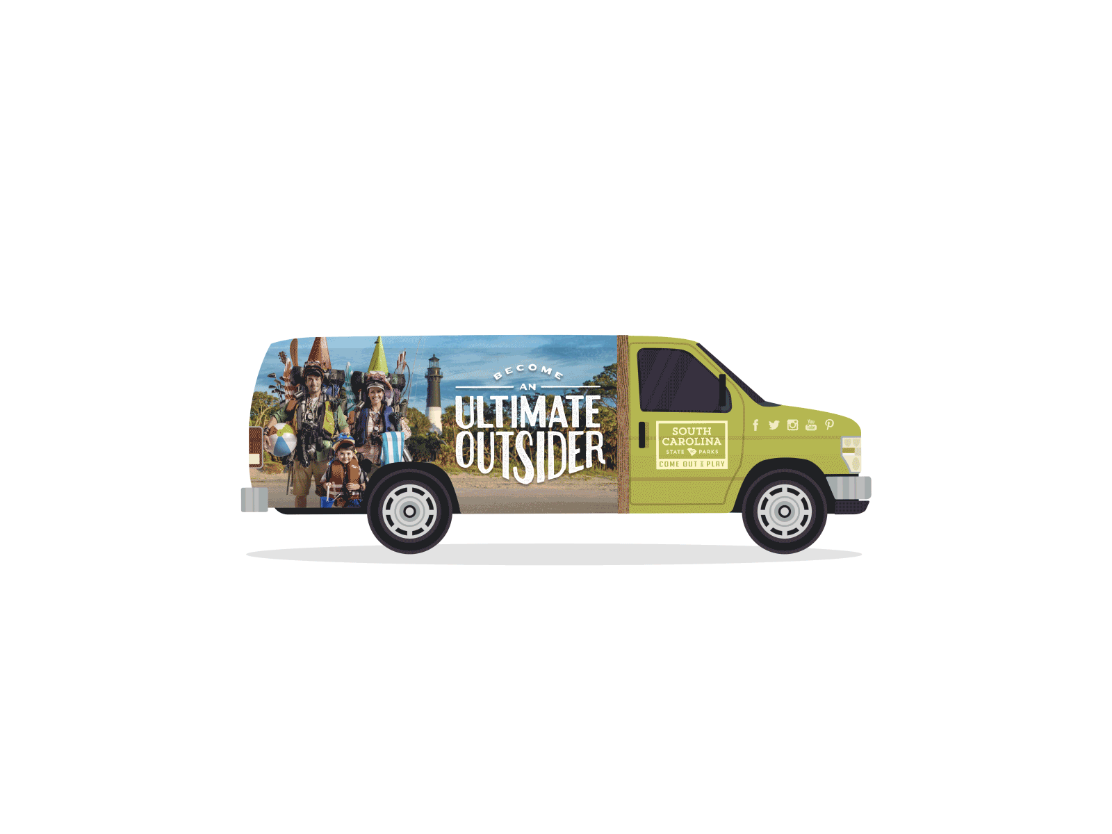 South Carolina State Park - Ultimate Outsider Van - Social Gif animated animated gif animation gif illustration loop looping nature park parks social media social media design south carolina south carolina state park story van