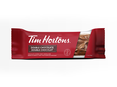 Tim Hortons Chocolate Granola Bar Design candy granola bar health healthy package design packaging red tim hortons