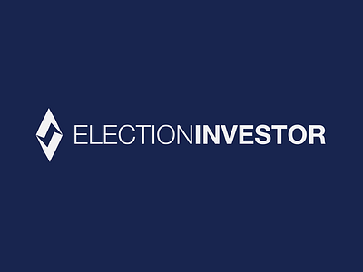 Election Investor Logo blue bolt check diamond election election investor investor logo logo design