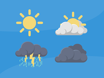 Weather Iconography cody sparks flat flat design flat icons flat weather icons iconography icons illustration michael cody sparks weather weather icons weather illustrations