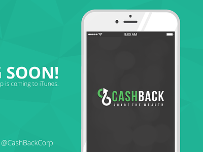 CashBack App - Coming Soon app design cashback cashback corp. facebook flat flat design flat illustration illustration mobile mobile app social media twitter