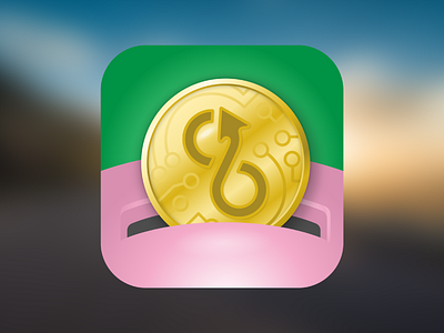 Coin App Icon - WIP app app design app icon application icon bank coin icon ios logo logo design mobile app piggybank