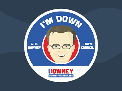 Downey For Town Council 2015 - Campaign Sticker brendan downey campaign campaign sticker council downey election election campaign round sticker round sticker design sticker sticker design town council