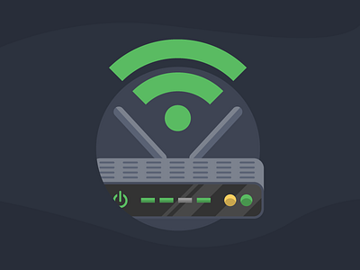 Flat Router Illustration