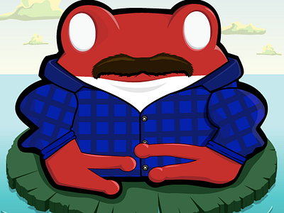 Red Frog Events - Frog Frame designer flannel frog frog frame hipster illustration mustache plaid red frog red frog events