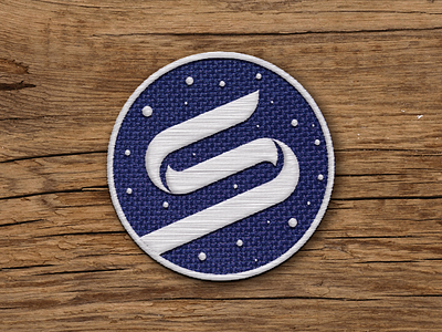 Logo Star S Patch blue branding logo patch product s star stars stitches stitching typography wood