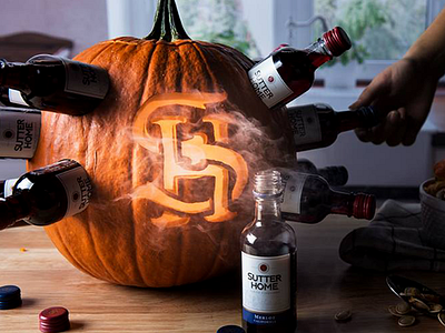 Sutter Home Wine - Pumpkin Carving Wine Display carving digital fog food logo pumpkin carving pumpkins smoke social media social media design wine