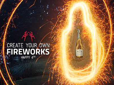 Menage a Trois Wines - Fourth Of July - Social Posts 4th of july champagne facebook fireworks fourth of july light light writing social social posts wine