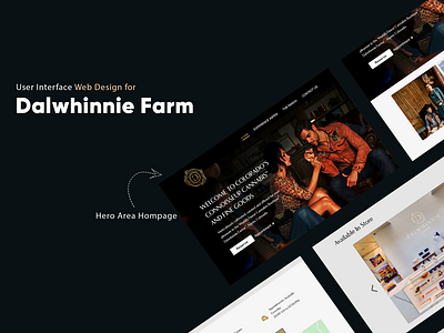 Dalwhinnie Farm Homepage design