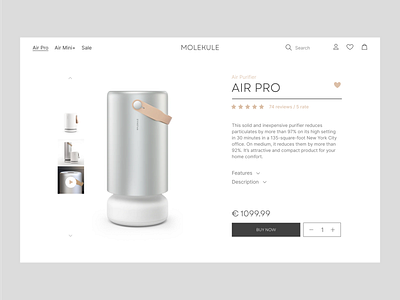 Product Card for Molekule Air Purifier