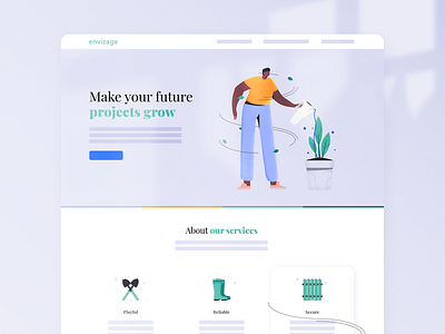 Make it grow branding green grow healthy homepage illustration interface pascal plants ui ux wachter webdesign