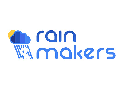 Rainmakers: Showers concept branding cloud dollar droplet finance logo rain rainmaker