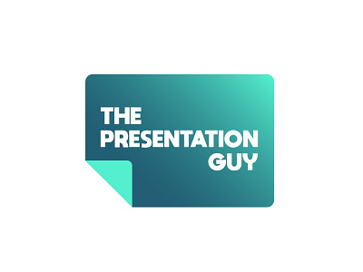 Presentation Guy: Simple Slide branding corner deck fold guy keynote logo presentaion slide teal