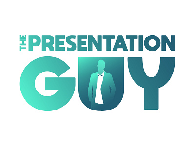 Presentation Guy: The Guy branding desck guy keynote logo presentation silhoutte slide
