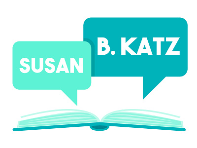 Susan B. Katz: Speech Bubbles author book branding childrens book kids book logo open book speech bubble writer
