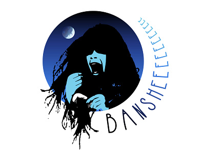 Misunderstood Myths: Banshee banshee comb cry death fae fairy folklore hair irish irish folklore logo moon myth mythical scream undead wail wailing woman