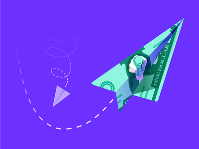 DocSend: Taking Off (Paper Plane) competition docsend dogfight dollar dollar bill fly funding illustration money paper plane plane sky startup technology