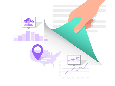 DocSend: Hidden metrics analtics branding data docsend docsned emerging tech graph hand illustration map metrics tech