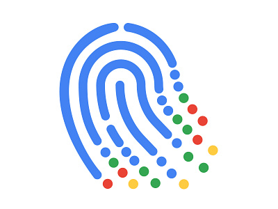 Google (Fingerprint) ai branding custom data dots fingerprint google icon lines logo machine learning technology unique