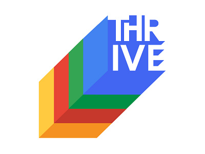 Google Thrive: Rising 3d branding design google logo tech typograhy