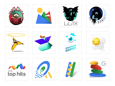 A year in logos beholder branding cowboy egg eye flying google illustration ladder logo mountain rodeo soundwave target