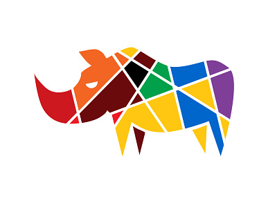 Rhino Theater (Geometric) branding lbgtq non binary logo