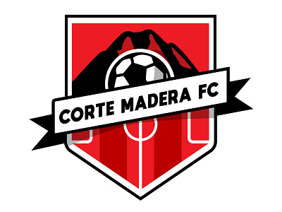 Corte Madera FC (Mount Tam) brand branding football goal logo mountain pitch soccer tree woods youth
