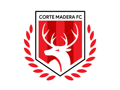 Corte Madera FC (Deer crest) antlers brand branding crest deer elk football graphic design logo soccer stag team wresth youth