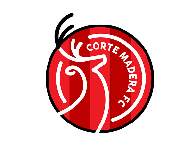 Corte Madera FC (Deer roundel) brand branding crest deer football graphic design icon logo marin soccer stag youth