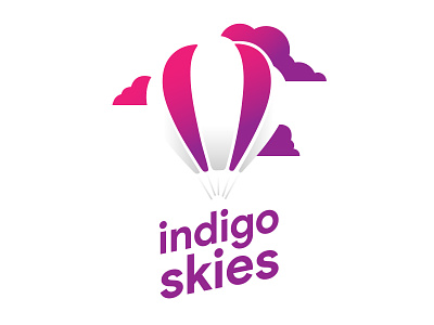 Indigo Skies (Balloon) balloon brand branding cloud icon illustration logo non profit sky