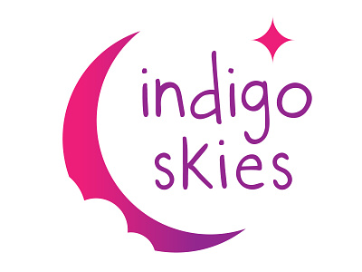 Indigo Skies (Moon and Stars) branding icon logo moon night night sky non profit stars