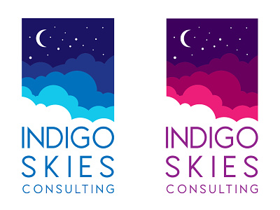 Indigo Skies (Night Sky 2) branding cloud clouds evening logo moom night night sky nonprofit sky star