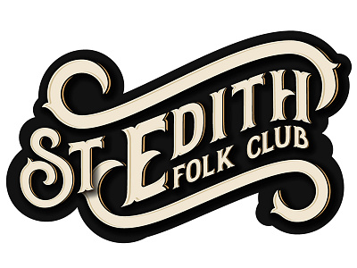 St Edith's Folk Club branding folk music logo typography