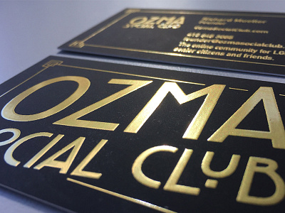 Ozma Social Club cards business cards lgbtq logo