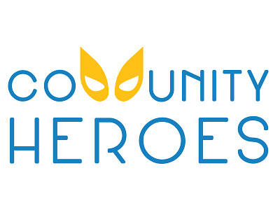 Community Heroes: Mask charity logo non profit school superhero