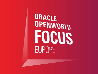 Oow Focus logo: 3D emerging tech logo oracle technology typography