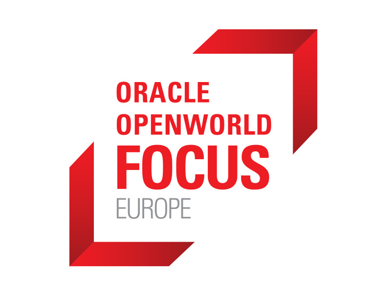 OOW Focus logo: Finger cropping icon technology emerging technologies typography oracle emerging tech branding logo