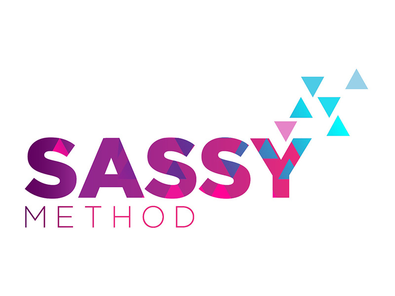 Sassy Method (Metamorphosis) career coach life coaching change metamorphosis triangles bold sassy typography branding logo