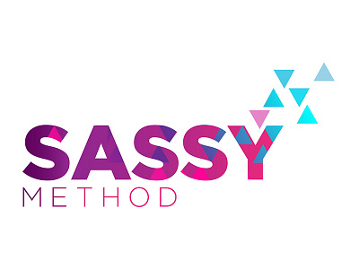 Sassy Method (Metamorphosis) bold branding career coach change life coaching logo metamorphosis sassy triangles typography