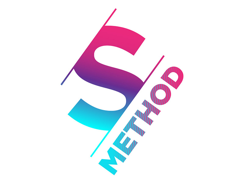 Sassy Method Double Cut S method life coach career coach neon angular bold sassy typography branding logo